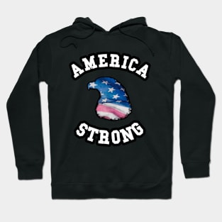 🦅 America Strong, 1776, Eagle Head Flag, Patriotic Hoodie